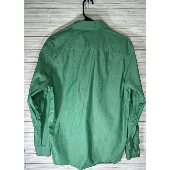 Timberland Shirt Men's Sm Bright Green Solid Button Up Long Sleeve Casual - Picture 3 of 8